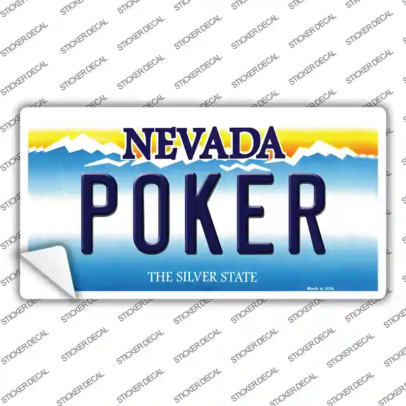 Poker Nevada Novelty Sticker Decal Small