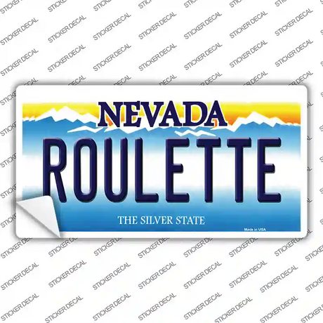 Roulette Nevada Novelty Sticker Decal Small