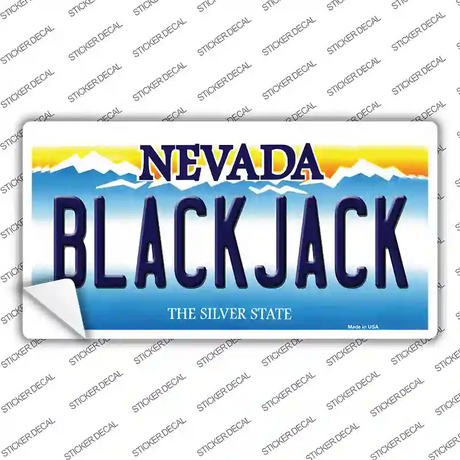 Black Jack Nevada Novelty Sticker Decal Small