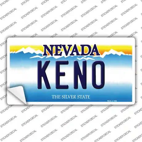 Keno Nevada Novelty Sticker Decal Small