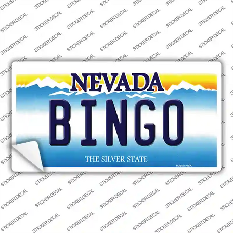 Bingo Nevada Novelty Sticker Decal Small