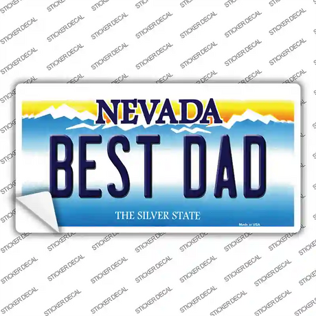 Best Dad Nevada Novelty Sticker Decal Small