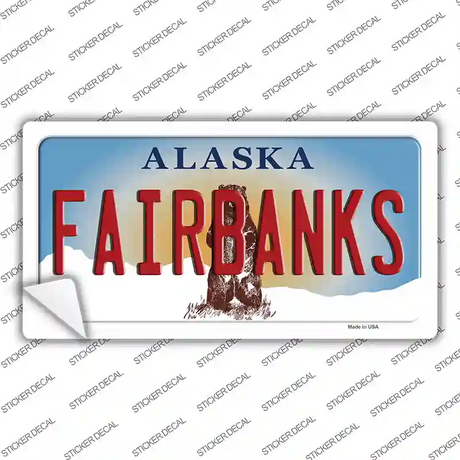 Fairbanks Alaska State Novelty Sticker Decal Small