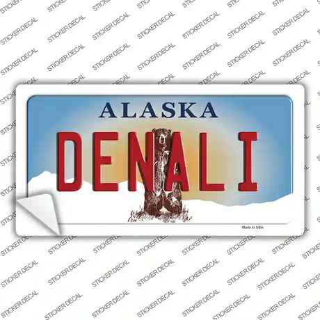 Denali Alaska State Novelty Sticker Decal Small