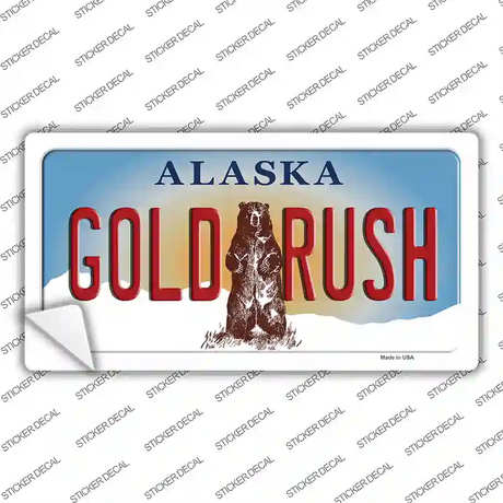 Gold Rush Alaska State Novelty Sticker Decal Small