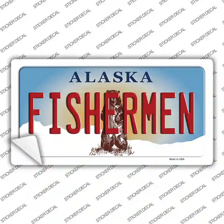 Fishermen Alaska State Novelty Sticker Decal Small