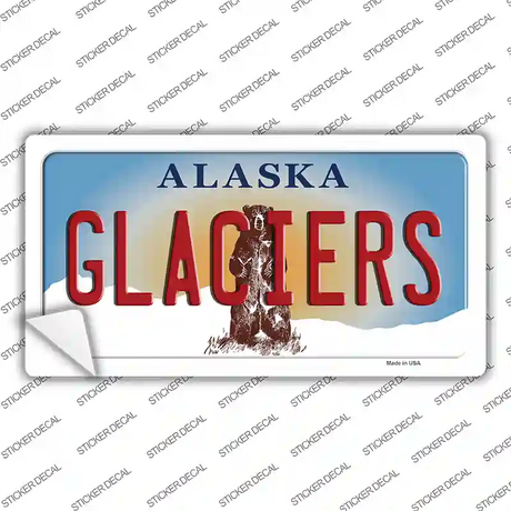 Glaciers Alaska State Novelty Sticker Decal Small