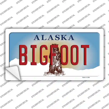 Bigfoot Alaska State Novelty Sticker Decal Small