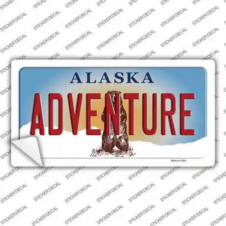 Adventure Alaska State Novelty Sticker Decal Small