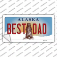 Best Dad Alaska State Novelty Sticker Decal Small