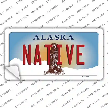 Native Alaska State Novelty Sticker Decal Small