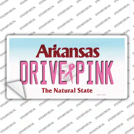 Drive Pink Arkansas Novelty Sticker Decal Small