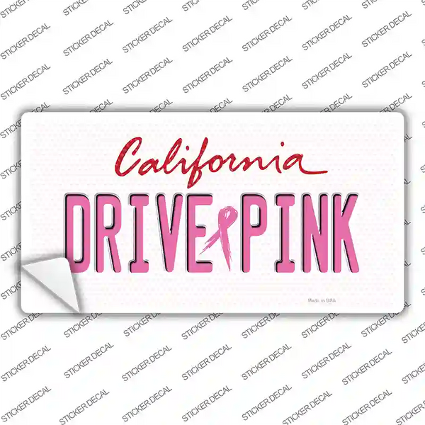 Drive Pink California Novelty Sticker Decal | Smart Blonde