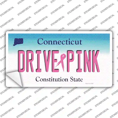 Drive Pink Connecticut Novelty Sticker Decal Small