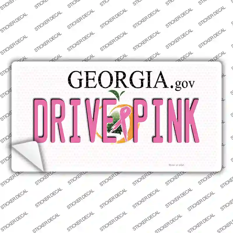 Drive Pink Georgia Novelty Sticker Decal