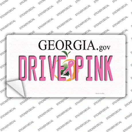 Drive Pink Georgia Novelty Sticker Decal Small