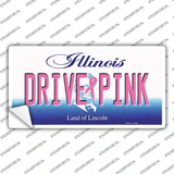 Drive Pink Illinois Novelty Sticker Decal Small