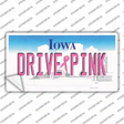 Drive Pink Iowa Novelty Sticker Decal Small