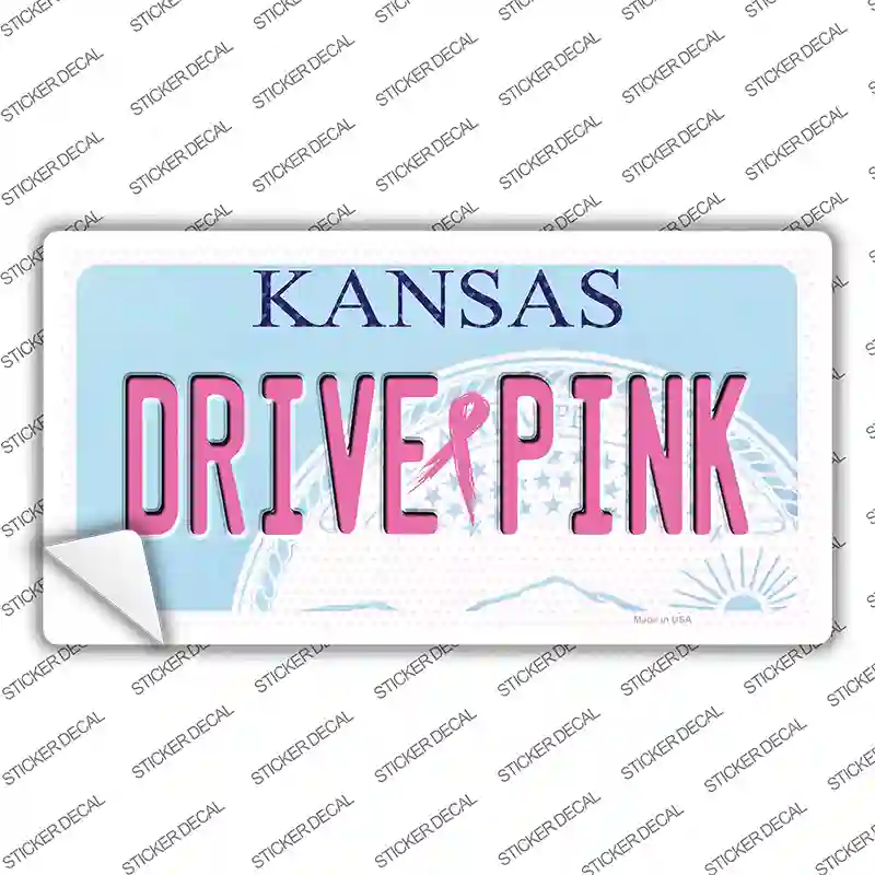 Drive Pink Kansas Novelty Sticker Decal Small