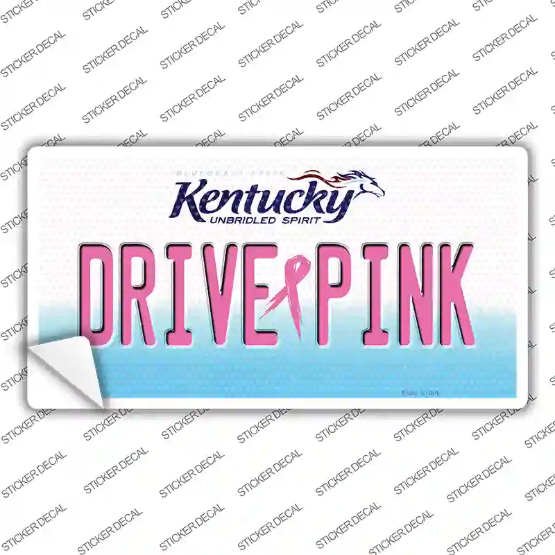 Drive Pink Kentucky Novelty Sticker Decal Small