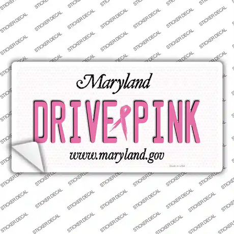 Drive Pink Maryland Novelty Sticker Decal Small