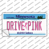 Drive Pink Minnesota Novelty Sticker Decal Small