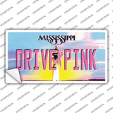 Drive Pink Mississippi Novelty Sticker Decal Small