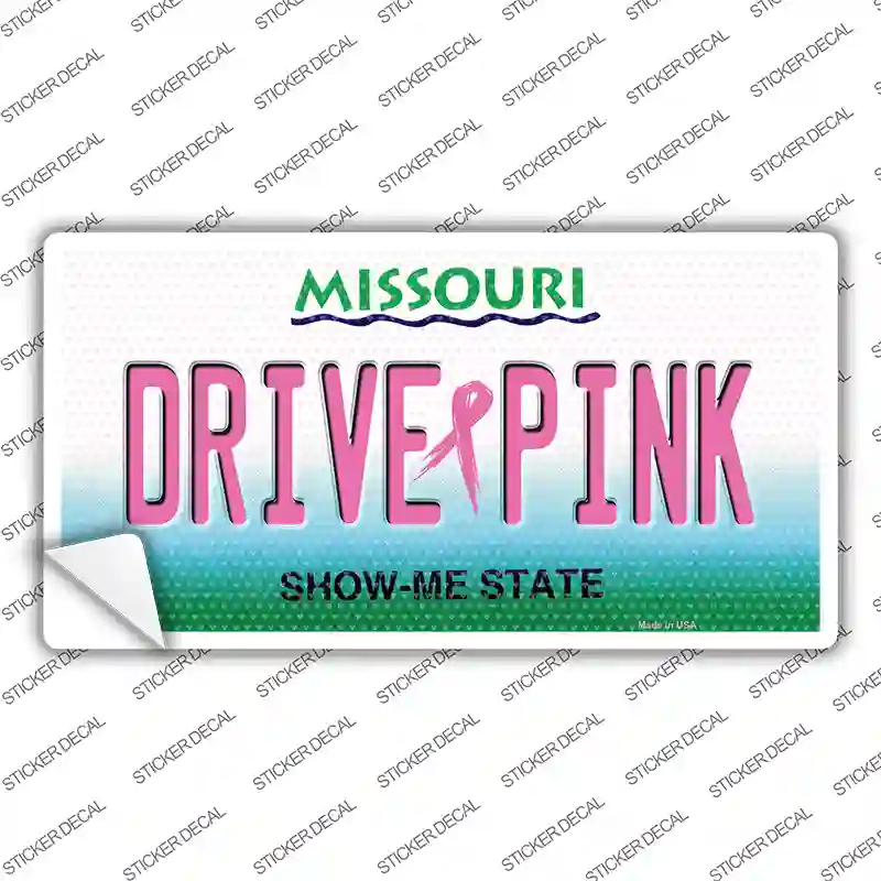 Drive Pink Missouri Novelty Sticker Decal Small