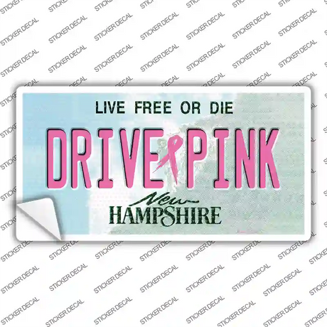 Drive Pink New Hampshire Novelty Sticker Decal Small