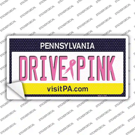 Drive Pink Pennsylvania Novelty Sticker Decal Small