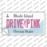 Drive Pink Rhode Island Novelty Sticker Decal Small