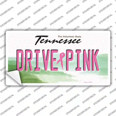 Drive Pink Tennessee Novelty Sticker Decal Small