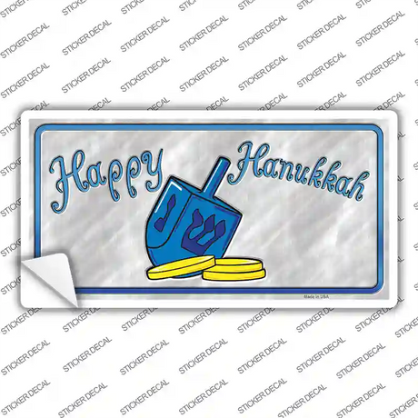 Happy Hanukkah Dreidel Novelty Sticker Decal Small