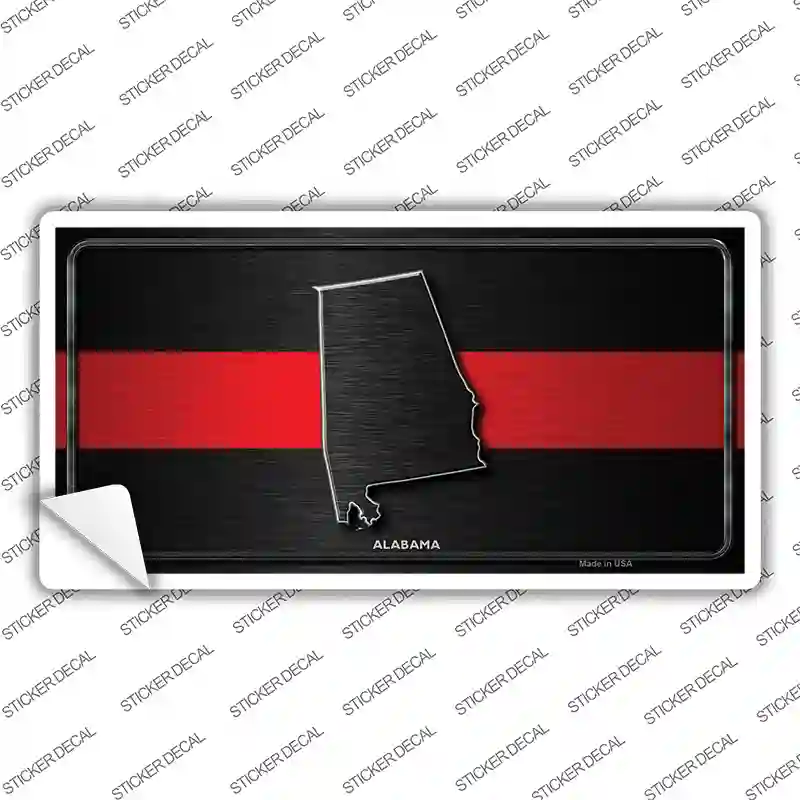 Alabama Thin Red Line Novelty Sticker Decal Small