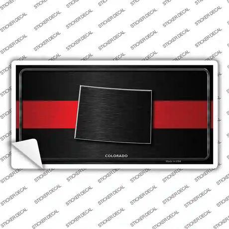 Colorado Thin Red Line Novelty Sticker Decal Small