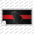 Georgia Thin Red Line Novelty Sticker Decal Small