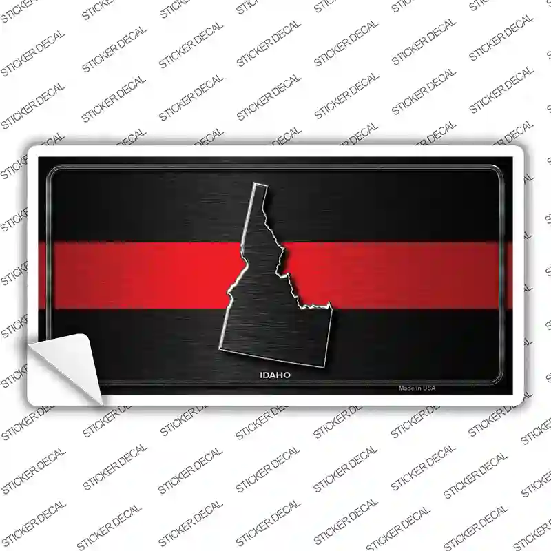 Idaho Thin Red Line Novelty Sticker Decal Small