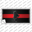 Maine Thin Red Line Novelty Sticker Decal Small