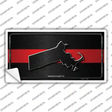 Massachusetts Thin Red Line Novelty Sticker Decal Small