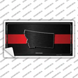 Montana Thin Red Line Novelty Sticker Decal Small