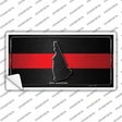 New Hampshire Thin Red Line Novelty Sticker Decal Small