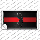 New Jersey Thin Red Line Novelty Sticker Decal Small