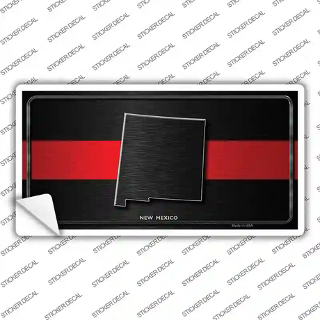 New Mexico Thin Red Line Novelty Sticker Decal Small