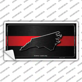 North Carolina Thin Red Line Novelty Sticker Decal Small