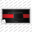 Oklahoma Thin Red Line Novelty Sticker Decal Small