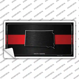 South Dakota Thin Red Line Novelty Sticker Decal Small