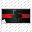 Texas Thin Red Line Novelty Sticker Decal Small