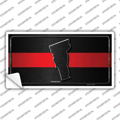 Vermont Thin Red Line Novelty Sticker Decal Small