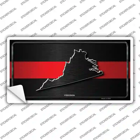 Virginia Thin Red Line Novelty Sticker Decal Small