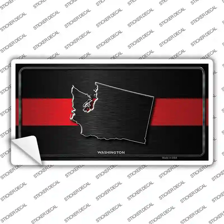 Washington Thin Red Line Novelty Sticker Decal Small